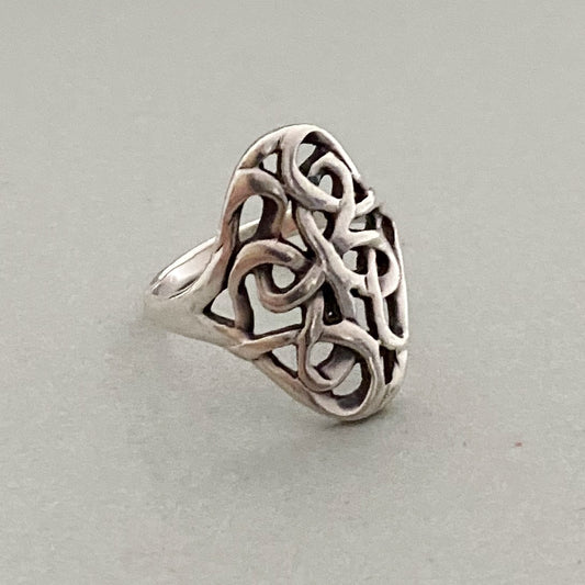 SILVER MAZE ring