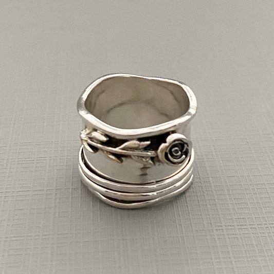 SILVER SPINNER ring
