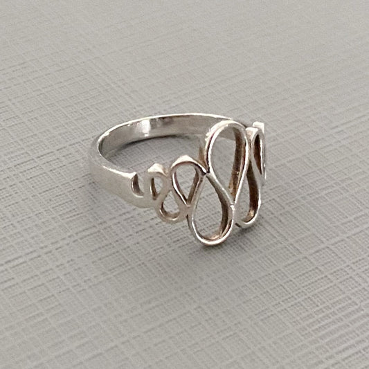 SILVER LOOPS pinky ring