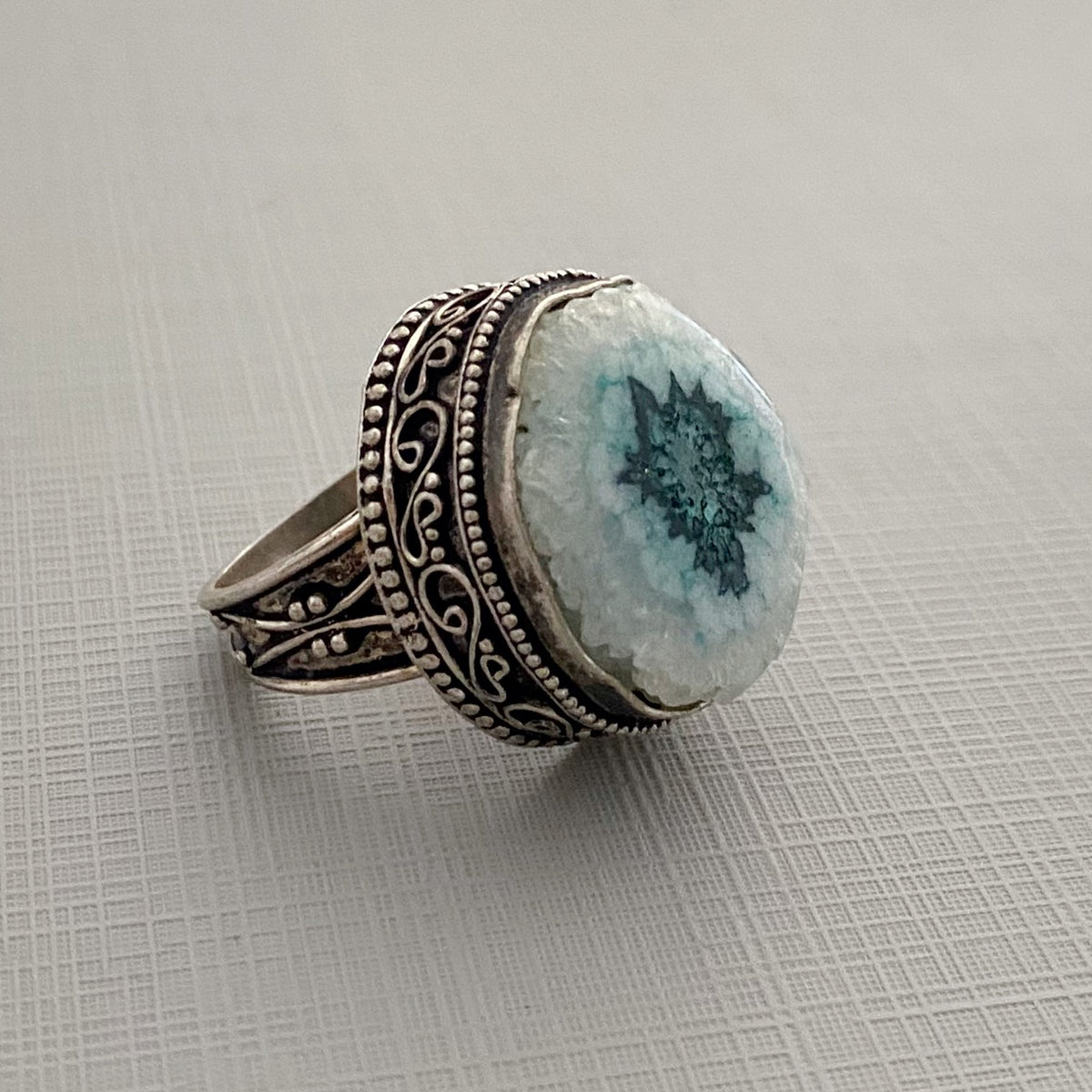 CHUNKY LARIMAR ring