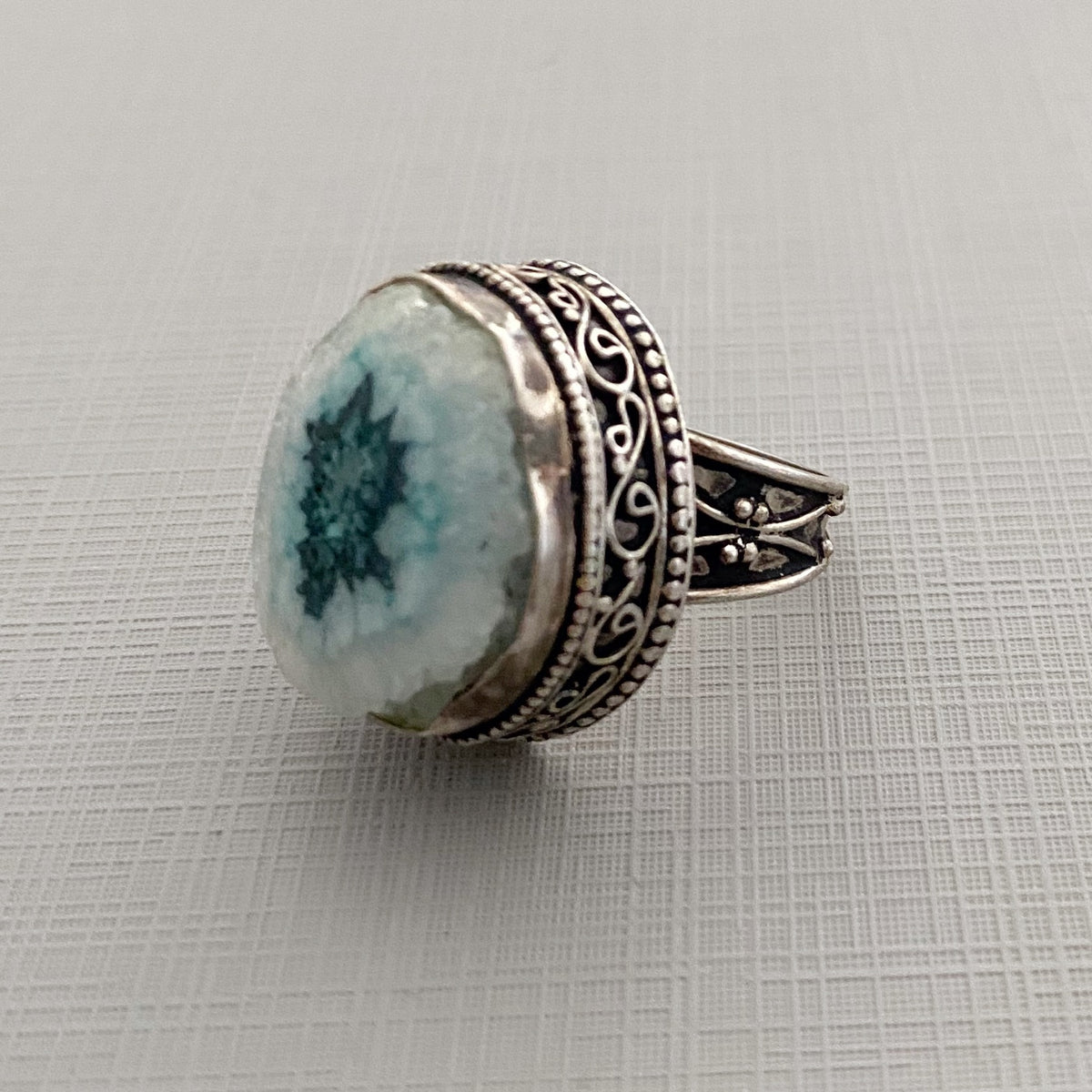 CHUNKY LARIMAR ring